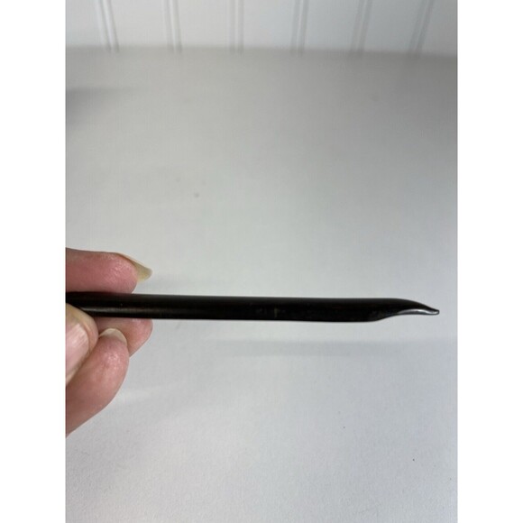 Vintage Mens Leather Travel Toiletry Kit.  8 Pieces Inc. Mirror w/Stand, Brushes - Picture 6 of 12